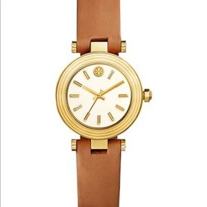 Tory Burch Classic T Brown Leather Watch 30mm